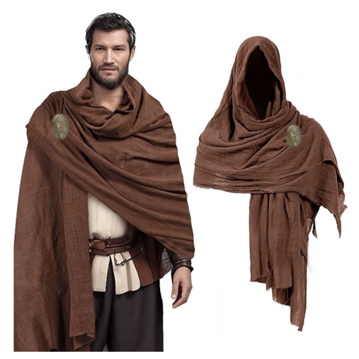 Women'S Viking Accessories - Cape médiévale avec capuche pour homme