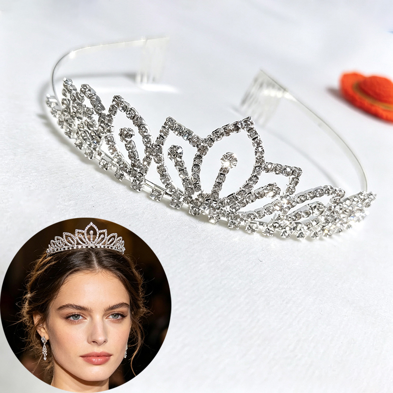 Women'S Wedding Accessories - Couronne de mariée en strass scintillants