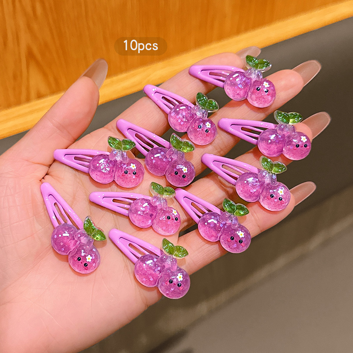 Women'S Affordable Accessories - 10 pinces à cheveux BB cerise