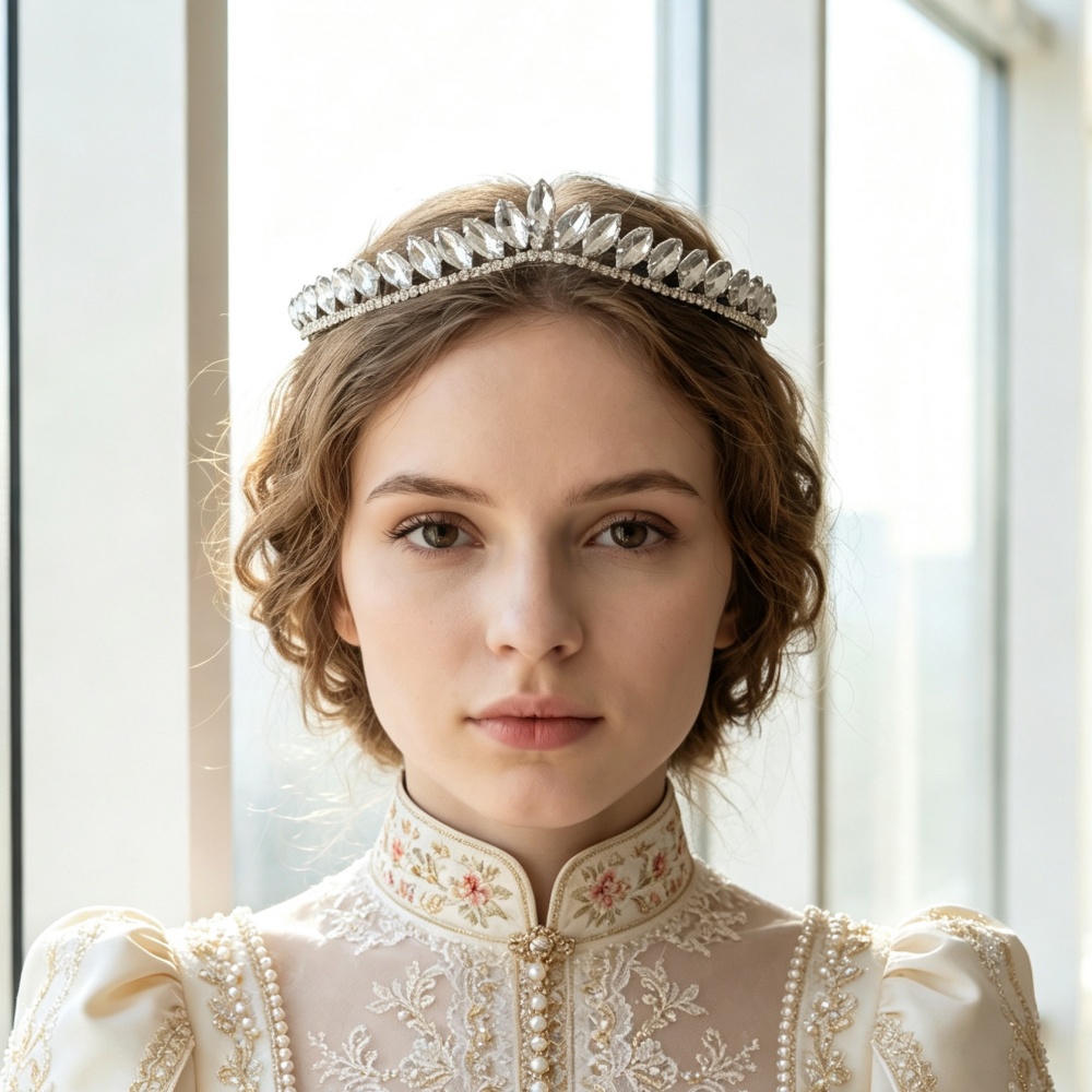 Women'S Wedding Accessories - Diadèmes minimalistes en cristal pour mariée,