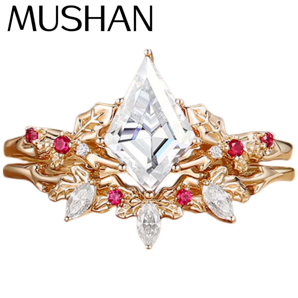 Women'S Yellow Accessories - Bague en argent sterling 925 MUSHAN