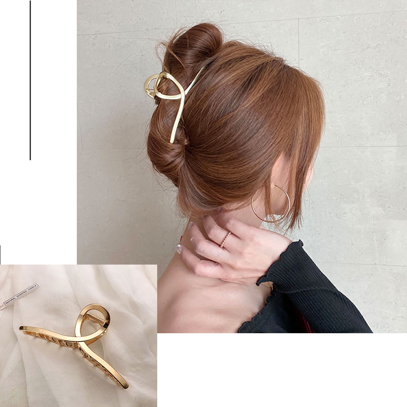 Pince à cheveux en métal doré  - Hair Claw Clip Set avis et prix