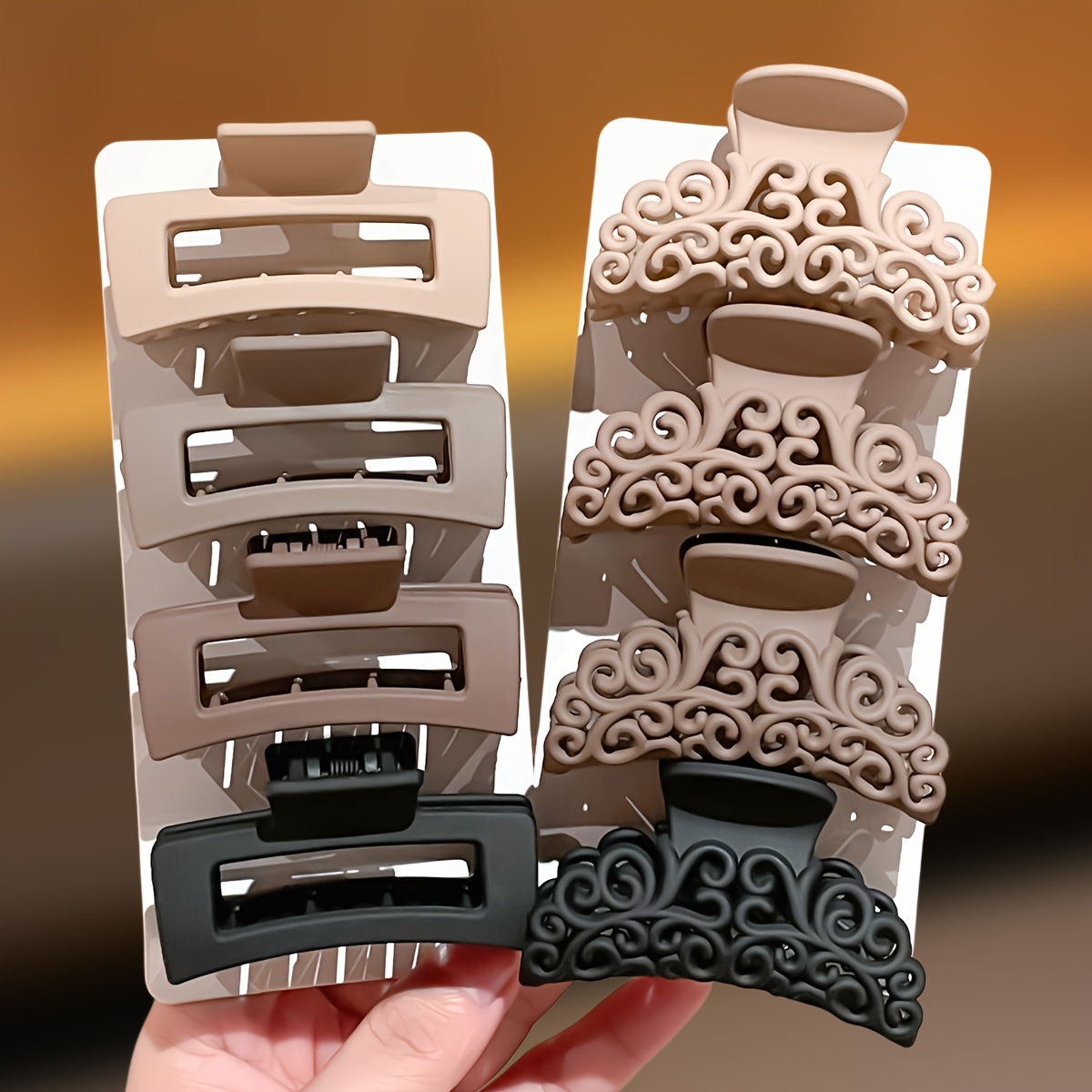 8 pinces à cheveux carrées à m - Hair Claw Clip Set avis et prix