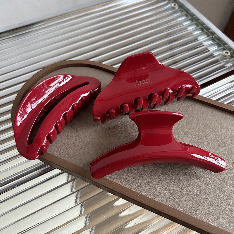 Pince à cheveux rouge de Noël  - Women Accessories Business avis et prix